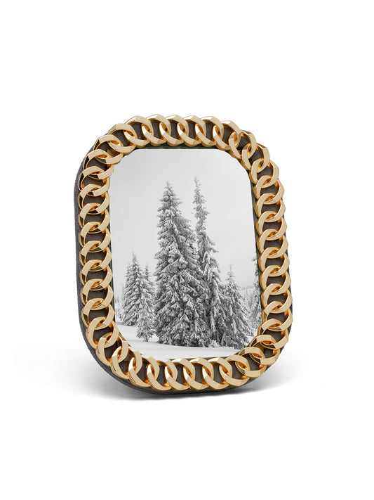 Gold Cuban Link Frame 4X6