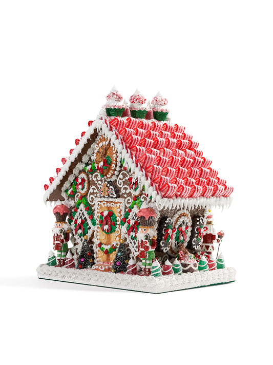 Ribbon Candy Gingerbread House