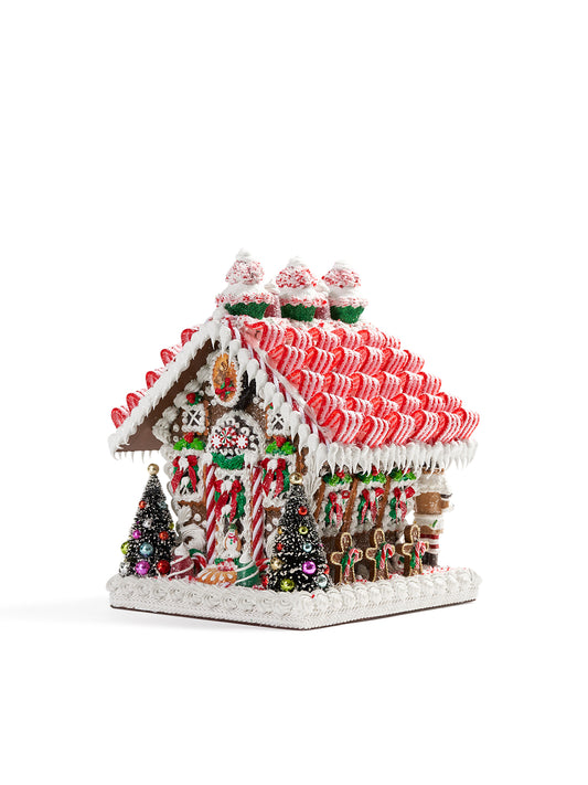 Ribbon Candy Gingerbread House