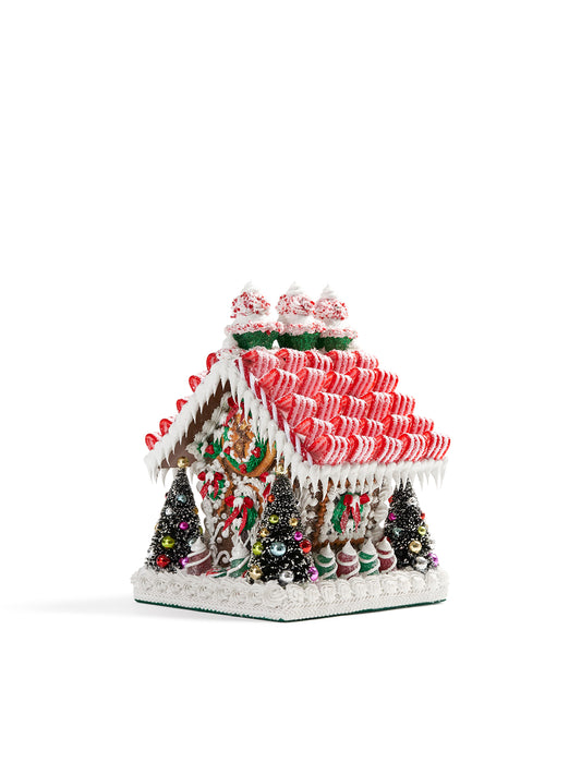 Ribbon Candy Gingerbread House