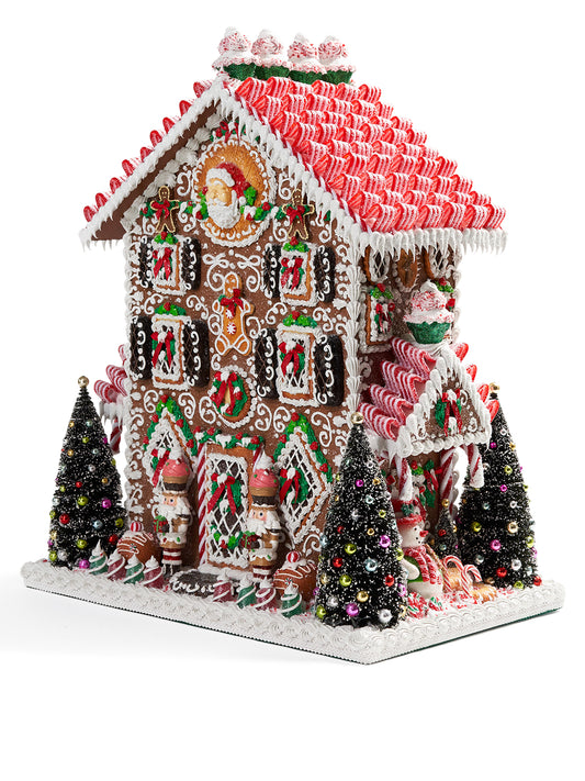 Ribbon Candy Gingerbread House