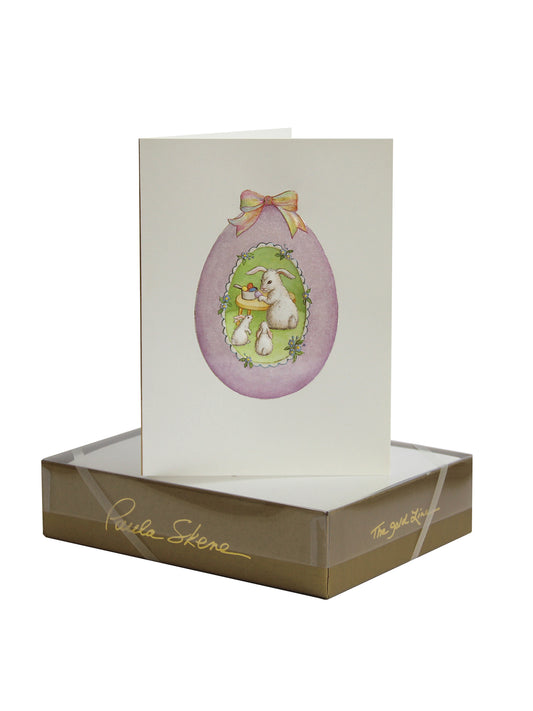 Purple Easter Egg Greeting Card Set