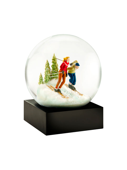 Skiers Snow Globe