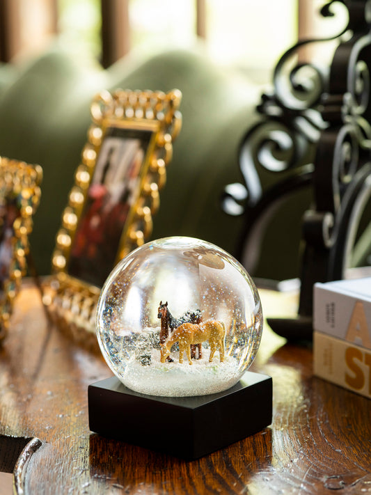 Horses Snow Globe