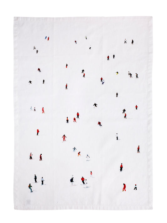 Skier Tea Towel