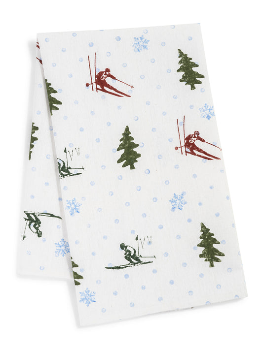 Skier Hand Towel