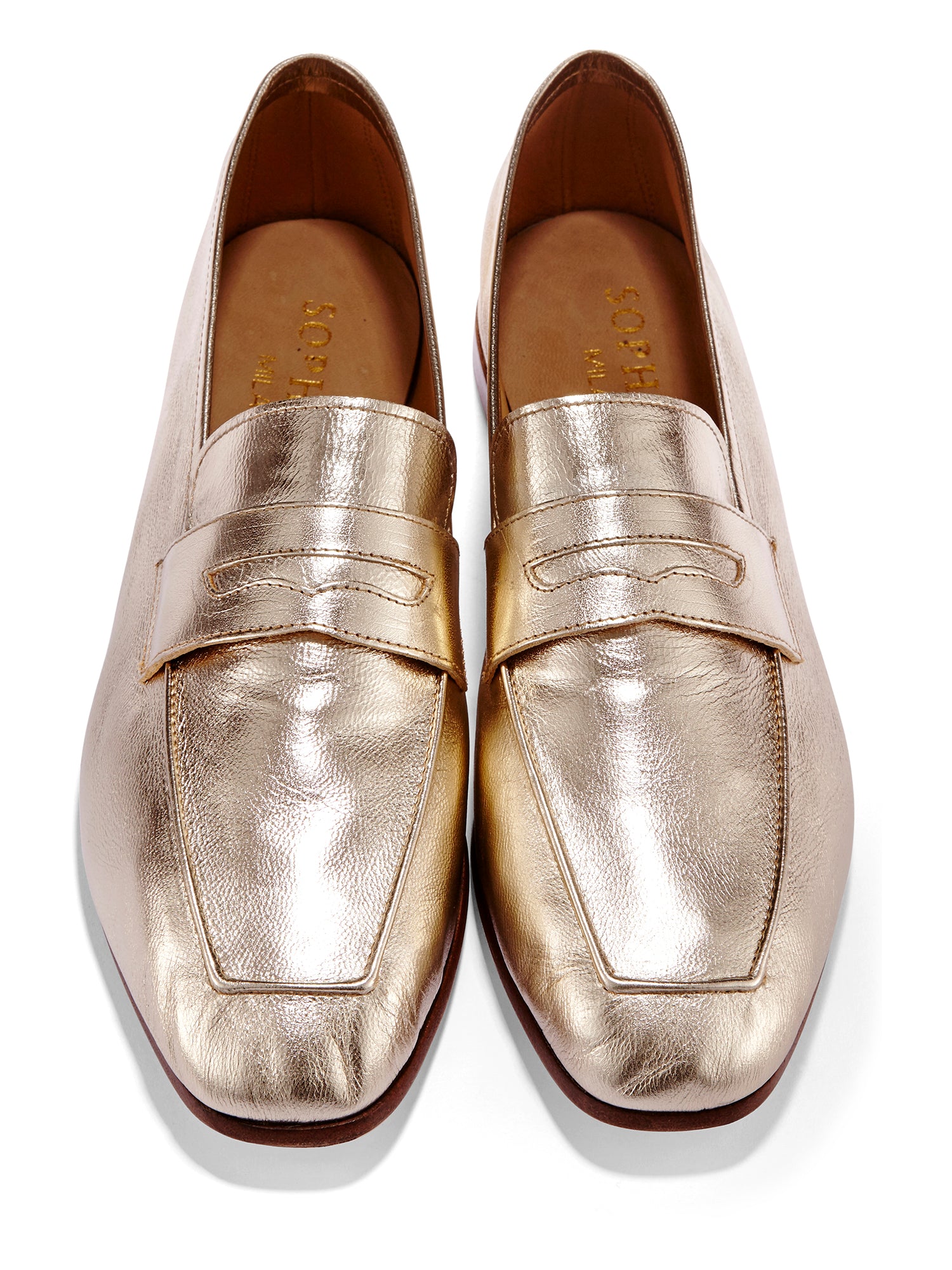 Classic Metallic Leather Loafer