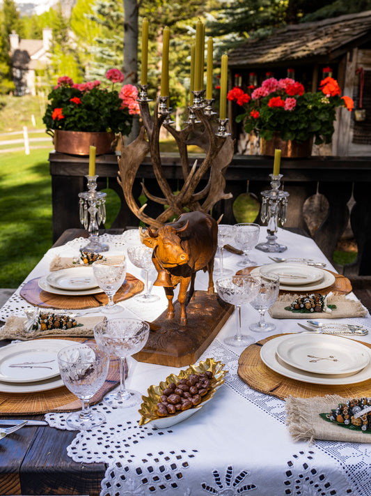 Ski Poles Dinner Plate